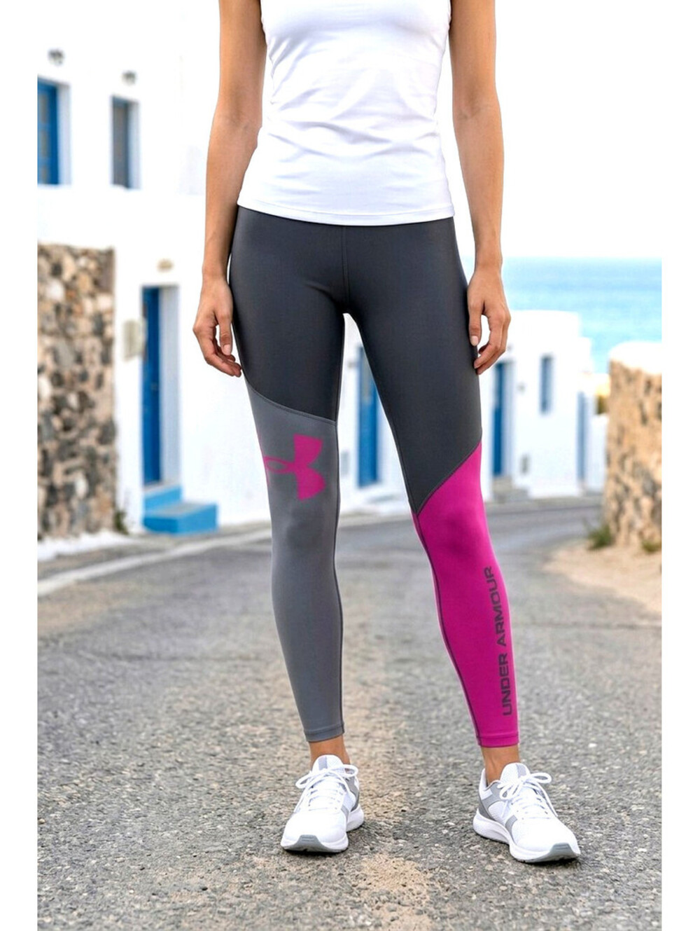 Under Armour Women's HeatGear Colorblock Compression Leggings sz L